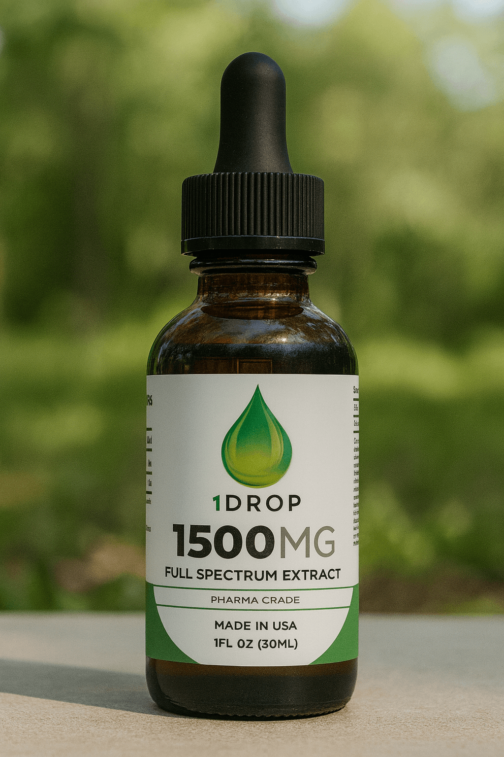 1DROP 1500 mg Full Spectrum bottle